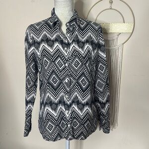 J.crew • boy fit diamond ikat linen shirt